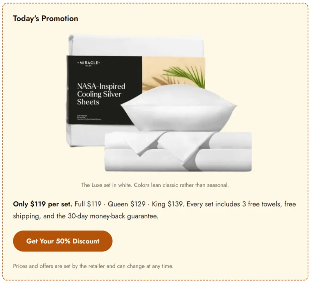 get miracle sheets